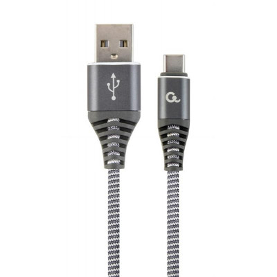 Кабель Cablexpert USB - USB Type-C V 2.0 (M/M), 2 м, сірий (CC-USB2B-AMCM-2M-WB2)