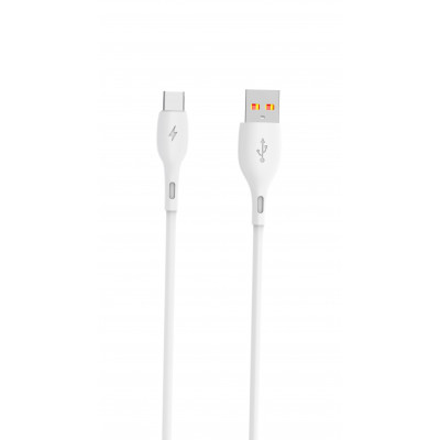 Кабель SkyDolphin S22T Soft Silicone USB - USB Type-C (M/M), 1 м, White (USB-000602)
