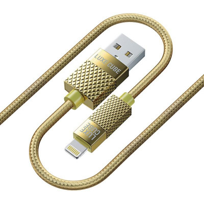 Кабель Luxe Cube Premium USB - Lightning (M/M), 1 м, золотистий (8886668686150)