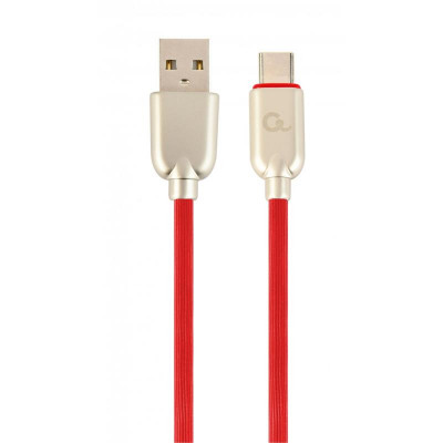 Кабель Cablexpert USB - USB Type-C V 2.0 (M/M), 2.1 А, преміум, 1 м, червоний (CC-USB2R-AMCM-1M-R)