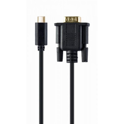 Кабель Cablexpert USB Type-C - VGA (M/M), 2 м, чорний (A-CM-VGAM-01)