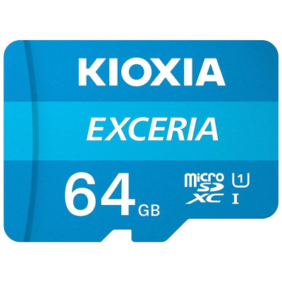Карта пам`ятi MicroSDXC 64GB UHS-I Class 10 Kioxia Exceria R100MB/s (LMEX1L064GG2) + SD-адаптер