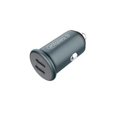 Автомобільний зарядний пристрій Intaleo CCGQPD250 (2USB, 3A) Grey (1283126559518)