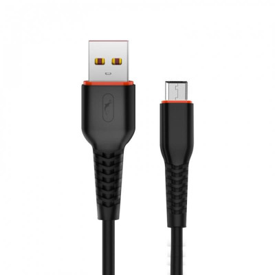 Кабель SkyDolphin S54V Soft USB - micro USB (M/M), 1 м, Black (USB-000432)