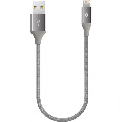 Кабель Ttec USB - Lightning (M/M), AlumiCable Mini, 0.3 м, Space Gray (2DK28UG)