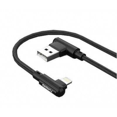 Кабель Foneng X70 90-degree Angle Gaming Cable (3A) USB - Lightning, 1 м, Black (X70-CA-DAG-IP)