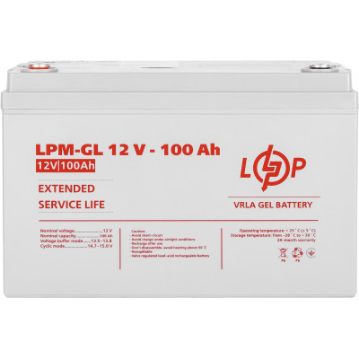 Акумуляторна батарея LogicPower 12V 100AH (LPM-GL 12 - 100 AH) GEL