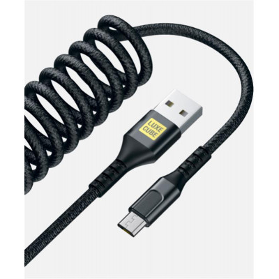 Кабель Luxe Cube Dynamic USB - micro USB (M/M), 1.5 м, Black (4446689101236)