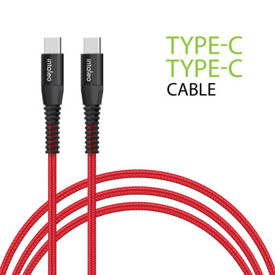 Кабель Intaleo CBRNYTT1 USB Type-C - USB Type-C (M/M), 1.2 м, красный (1283126504112)