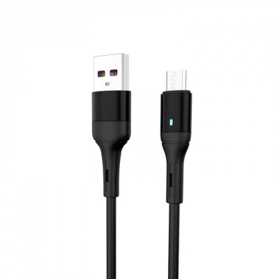 Кабель SkyDolphin S06V LED Smart Power USB - micro USB (M/M), 1 м, Black (USB-000559)