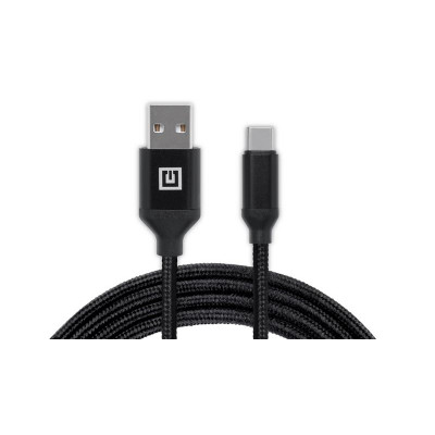 Кабель REAL-EL Premium Fabric USB - USB Type-C (M/M), 2 м, Black (EL123500047)