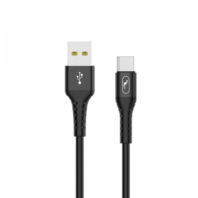 Кабель SkyDolphin S05T TPE Frost Line USB - USB Type-C (M/M), 1 м, Black (USB-000551)