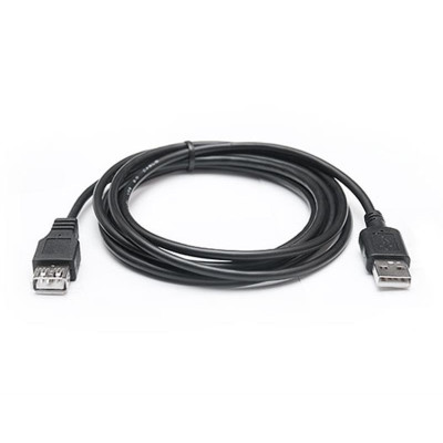 Кабель REAL-EL Pro USB - USB V 2.0 (M/F), 2 м, чорний (EL123500028)
