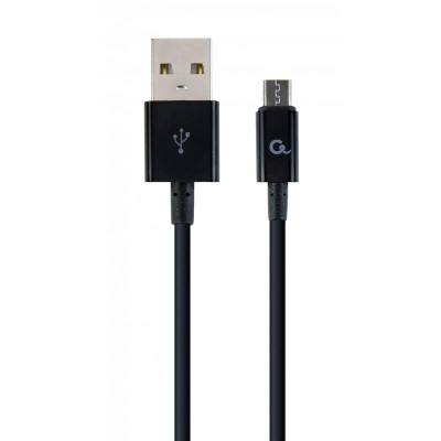 Кабель Cablexpert USB - micro USB V 2.0 (M/M), преміум, 1 м, чорний (CC-USB2P-AMmBM-1M)