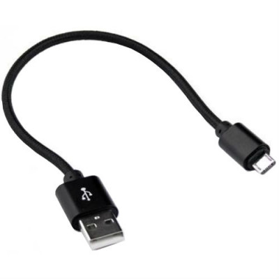 Кабель Dengos USB - micro USB (M/M), 0.25 м, Black (NTK-M-SHRT-BLACK)