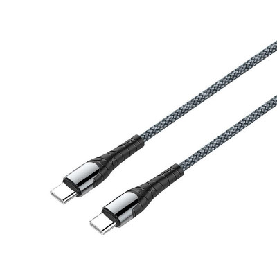 Кабель ColorWay USB Type-C - USB Type-C (M/M), PD Fast Charging, 3 А, 65W, 2 м, Grey (CW-CBPDCC039-GR)