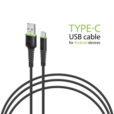 Кабель Intaleo CBFLEXT2 USB - USB Type-C (M/M), 2 м, Black (1283126521423)