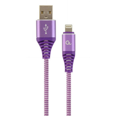 Кабель Cablexpert USB - Lightning, преміум (M/M), 1 м, фіолетовий (CC-USB2B-AMLM-1M-PW)