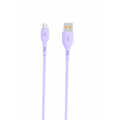 Кабель SkyDolphin S22V Soft Silicone USB - micro USB (M/M), 1 м, Violet (USB-000606)