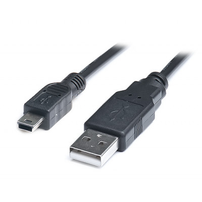 Кабель REAL-EL USB - mini USB V 2.0 (M/M), 1.8 м, чорний (EL123500006)