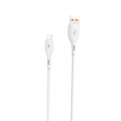 Кабель SkyDolphin S22V Soft Silicone USB - micro USB (M/M), 1 м, White (USB-000605)