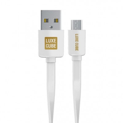 Кабель Luxe Cube Flat USB - micro USB (M/M), 1 м, білий (2231252967010)