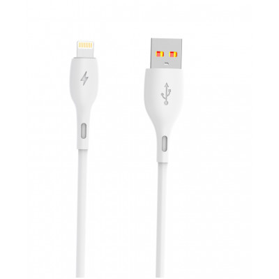 Кабель SkyDolphin S22L Soft Silicone USB - Lightning (M/M), 1 м, White (USB-000599)