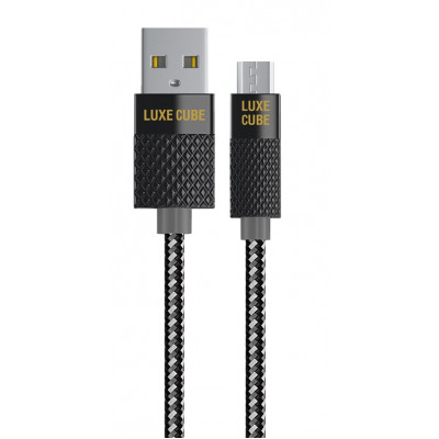 Кабель Luxe Cube Premium USB - micro USB (M/M), 1 м, сірий (8886668686167)