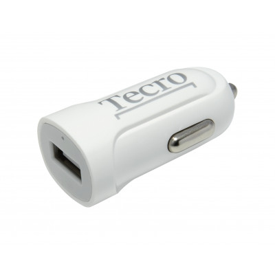 Автомобільний зарядний пристрій Tecro (1USBх2.1A) White (TCR-0121AW)