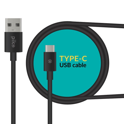 Кабель Piko CB-UT10 USB - USB Type-C (M/M), 0.2 м, Black (1283126493843)