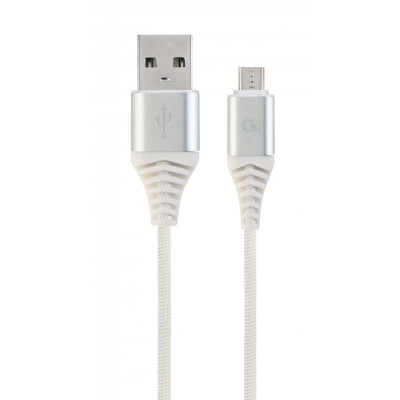 Кабель Cablexpert USB - micro USB (M/M), премиум, 1 м, белый (CC-USB2B-AMmBM-1M-BW2)