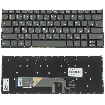 Клавіатура для ноутбука LENOVO (Yoga 530-14ARR, 530-14IK ) rus, black, без фрейма
