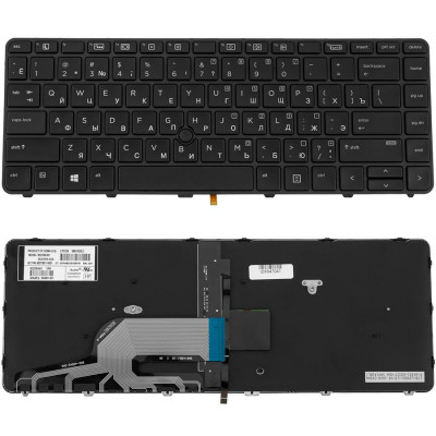 Клавіатура для ноутбука HP (ProBook: 430 G3, 440 G3) rus, black, підсвічування клавіш, з джойстиком