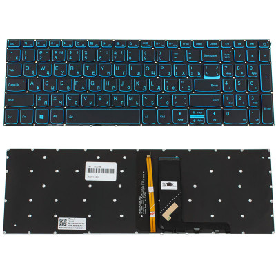 Клавіатура для ноутбука LENOVO (IdeaPad: L340-15 series) rus, onyx black, без фрейму, підсвічування клавіш (DARK BLUE)  (ОРИГИНАЛ)