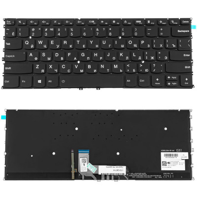 Клавіатура для ноутбука LENOVO (Yoga Slim 9-14ITL05) rus, black, без кадру, підсвічування клавіш (ОРИГІНАЛ)