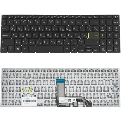 Клавиатура для ноутбука ASUS X513/X531: стильная модель, цвет - черный, без кадра, в магазине allbattery.ua
