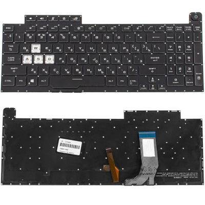 Клавиатура ASUS G731 - идеальное решение для ноутбука: подсветка RGB 4, черный цвет, без рамки (ОРИГИНАЛ) на allbattery.ua