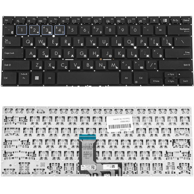 Ноутбук ASUS (B5402 series): Клавиатура, русская раскладка, черная, без фрейма - в магазине allbattery.ua