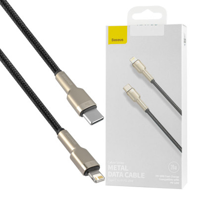 Кабель Baseus Cafule Series Metal Data Cable Type-C to iP PD 20W 1m Black