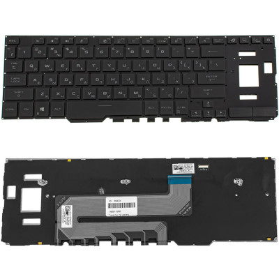 Клавиатура для ноутбука Asus GX550 series - русская раскладка, черная, без фрейма, с подсветкой клавиш. Покупайте в магазине allbattery.ua!