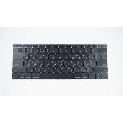Клавіатура для ноутбука APPLE (MacBook Pro Retina: A1534 (2015)) rus, black, SMALL Enter (оригінал)