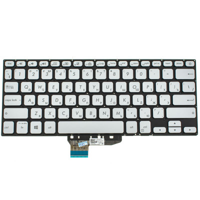 Клавіатура для ноутбука ASUS (X430 series) rus, silver, без кадру, підсвічування клавіш