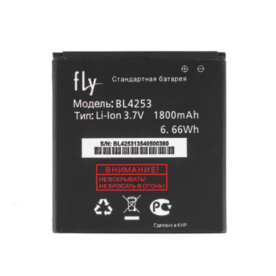 Акумулятор (батарея) для смартфона (телефону) Fly BL4253 (IQ443) 3.7V 1800mAh 6.66Wh