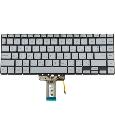 ASUS (X421 series): стильная и оригинальная клавиатура с подсветкой клавиш, без фрейма, русская раскладка, серого цвета – в магазине allbattery.ua