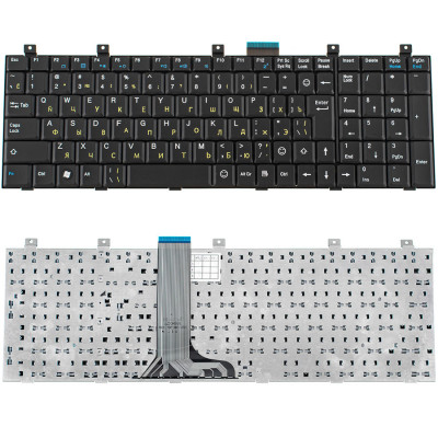 Клавіатура для ноутбука MSI (MS-163D, MS-1635, MS-1656, MS-1675, MS-1682, MS-1683, CR500, CR600, CX500, CX600, VR700, LG E500) rus, black