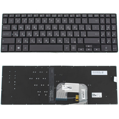 Клавіатура для ноутбука ASUS (UX561 series) rus, black, без фрейму, підсвічування клавіш