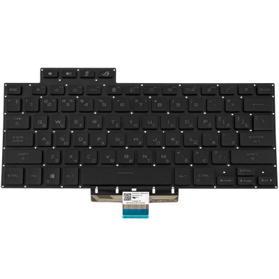 Клавиатура для ноутбука ASUS GA503 series: русская раскладка, черная, без фрейма, с подсветкой клавиш (ОРИГИНАЛ)