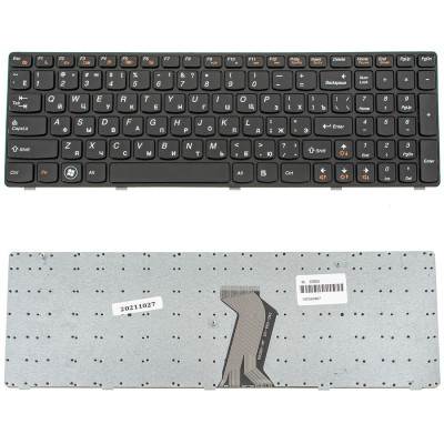 Клавіатура для ноутбука LENOVO (G580, G585, N580, N585, Z580, Z585) rus, black, black frame