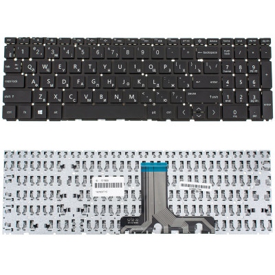 Ноутбук HP Pavilion: 15-EG, 15-EH - клавиатура русская, черная, без фрейма