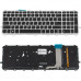 Клавіатура для ноутбука HP (Envy: 15-J, 15T-J, 15Z-J, 17-J, 17T-J series) rus, black, silver frame, підсвічування клавіш